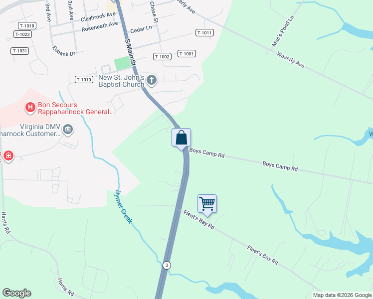 map of restaurants, bars, coffee shops, grocery stores, and more near 25 Office Park Drive in Kilmarnock