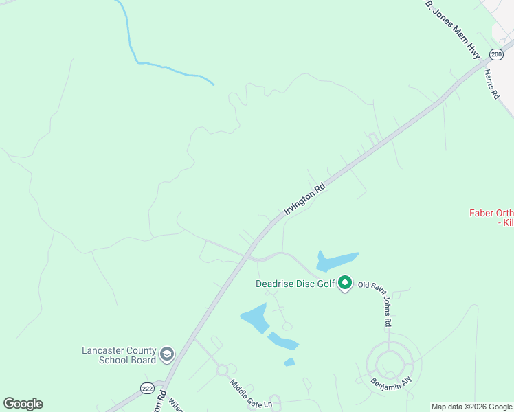 map of restaurants, bars, coffee shops, grocery stores, and more near 1740 Irvington Road in Weems