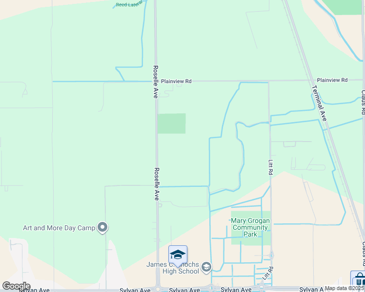 map of restaurants, bars, coffee shops, grocery stores, and more near 4200 Roselle Avenue in Modesto