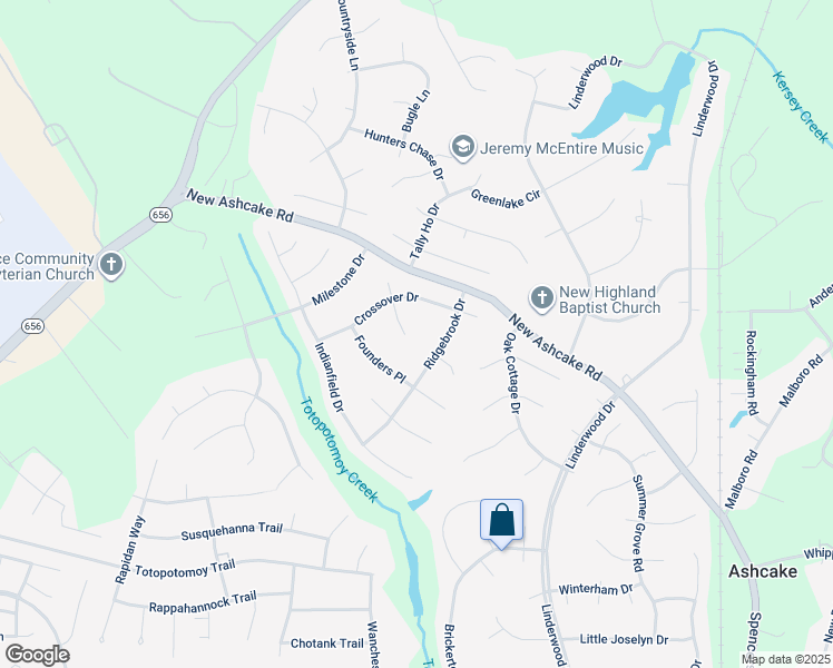 map of restaurants, bars, coffee shops, grocery stores, and more near 10996 Seward Way in Mechanicsville