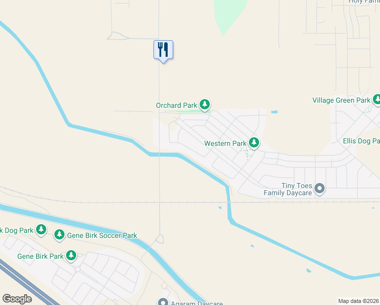 map of restaurants, bars, coffee shops, grocery stores, and more near 3188 Jake Street in Tracy