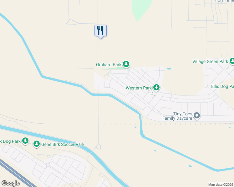 map of restaurants, bars, coffee shops, grocery stores, and more near 3188 Jake Street in Tracy