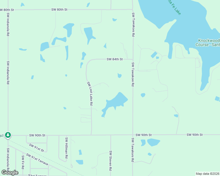 map of restaurants, bars, coffee shops, grocery stores, and more near 8638 Southwest Lost Lake Road in Andover