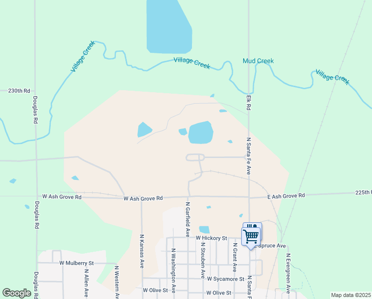 map of restaurants, bars, coffee shops, grocery stores, and more near 1801 North Santa Fe Avenue in Chanute