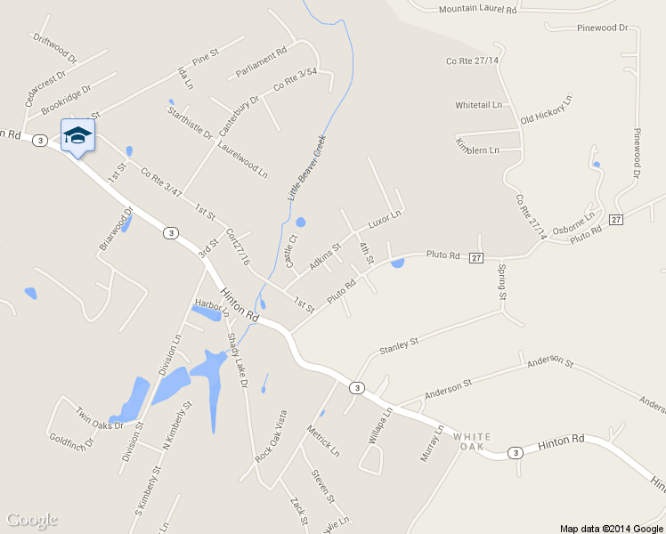 map of restaurants, bars, coffee shops, grocery stores, and more near 115 Rakes St in Shady Spring