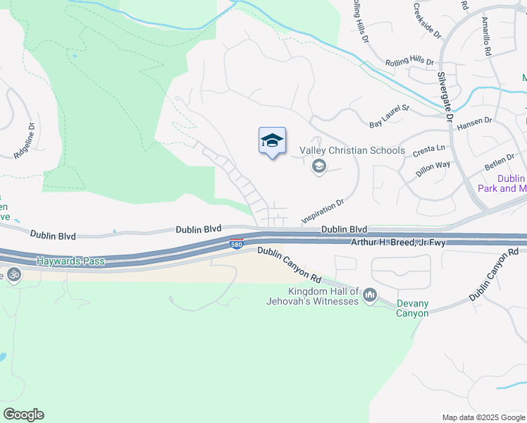 map of restaurants, bars, coffee shops, grocery stores, and more near 10715 Wallace Lane in Dublin