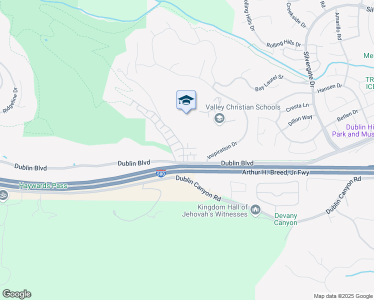 map of restaurants, bars, coffee shops, grocery stores, and more near 10700 Ian Lane in Dublin