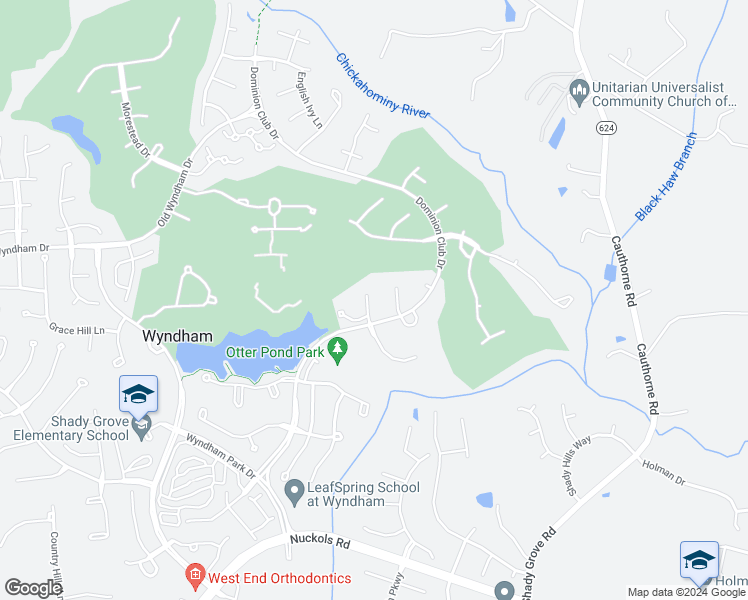 map of restaurants, bars, coffee shops, grocery stores, and more near 10816 Dominion Fairways Drive in Glen Allen