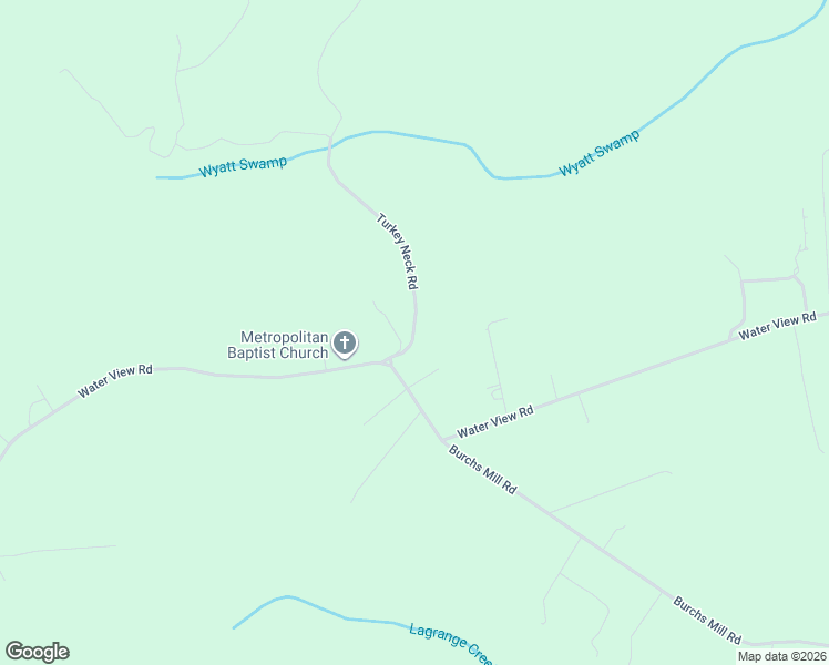 map of restaurants, bars, coffee shops, grocery stores, and more near 108 Turkey Neck Road in Water View