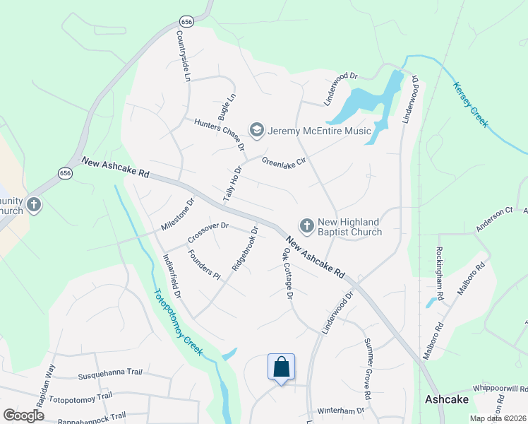 map of restaurants, bars, coffee shops, grocery stores, and more near 9131 Polo Pony Court in Mechanicsville