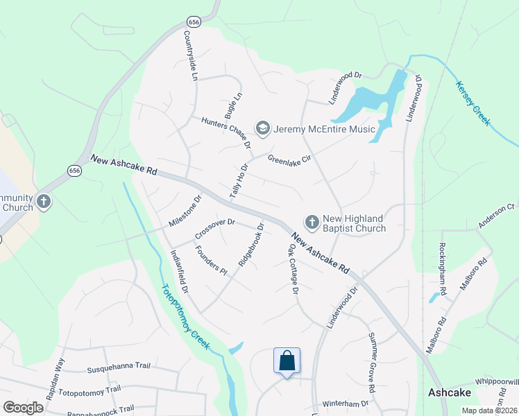 map of restaurants, bars, coffee shops, grocery stores, and more near 9131 Polo Pony Court in Mechanicsville
