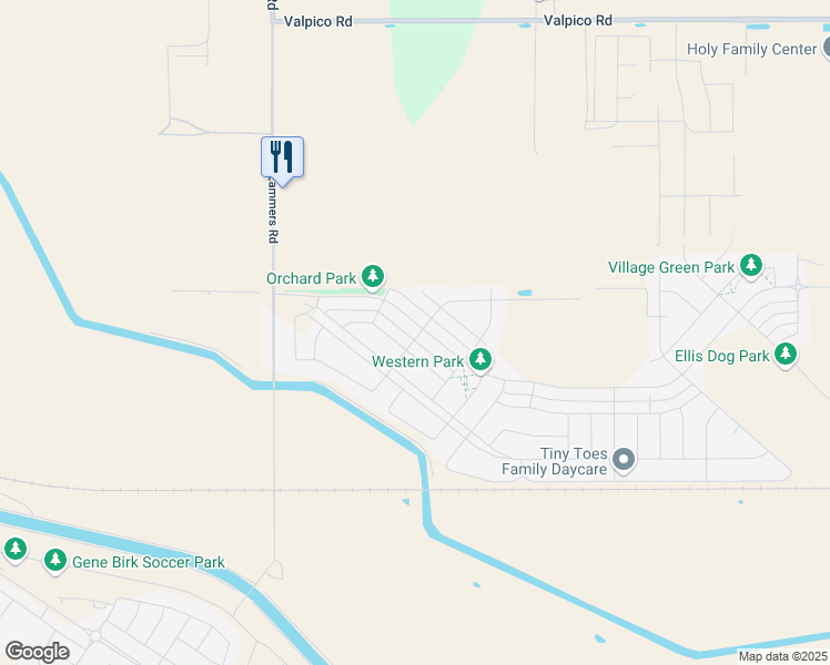 map of restaurants, bars, coffee shops, grocery stores, and more near 27580 South Lammers Road in Tracy