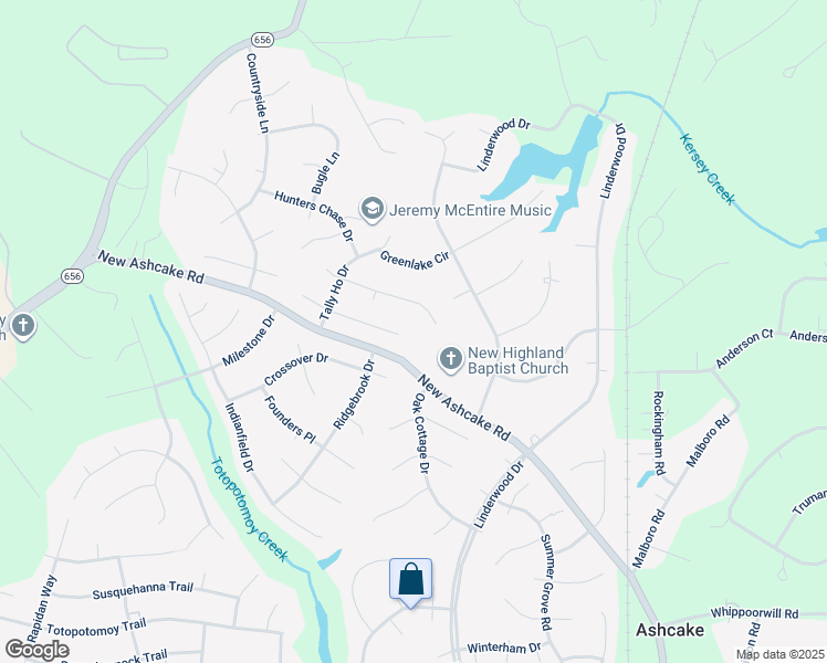 map of restaurants, bars, coffee shops, grocery stores, and more near 9128 Polo Pony Court in Mechanicsville