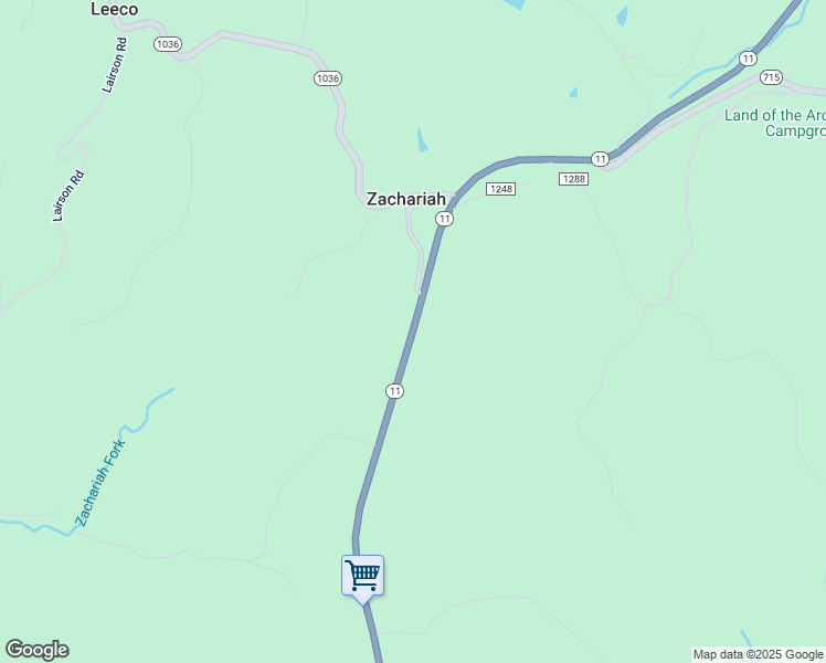 map of restaurants, bars, coffee shops, grocery stores, and more near in Zachariah