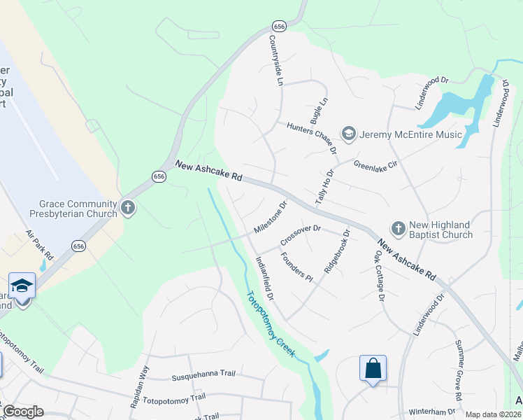 map of restaurants, bars, coffee shops, grocery stores, and more near 11034 Stonefield Court in Mechanicsville