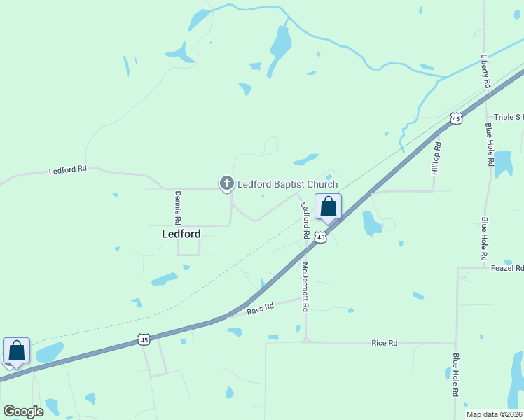 map of restaurants, bars, coffee shops, grocery stores, and more near 2335-2589 Ledford Road in Harrisburg