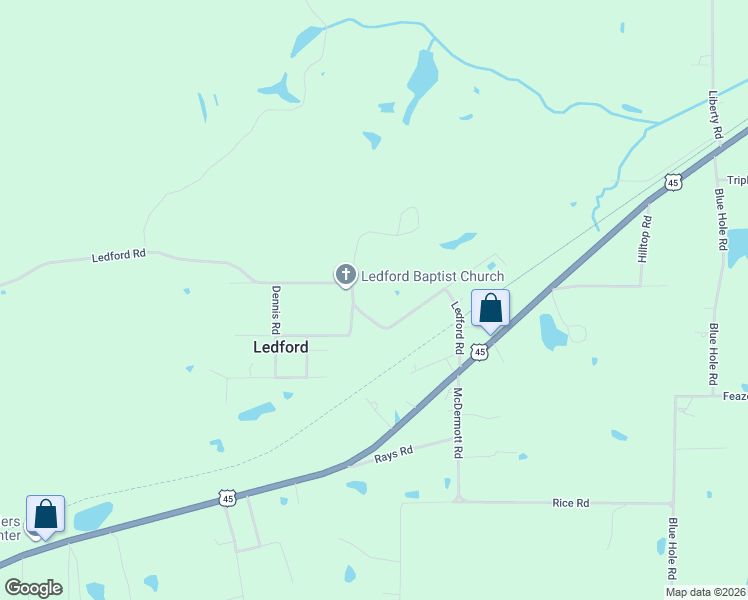map of restaurants, bars, coffee shops, grocery stores, and more near 2335-2589 Ledford Road in Harrisburg