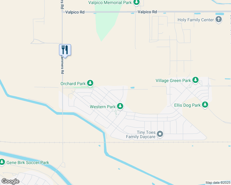 map of restaurants, bars, coffee shops, grocery stores, and more near 27580 South Lammers Road in Tracy