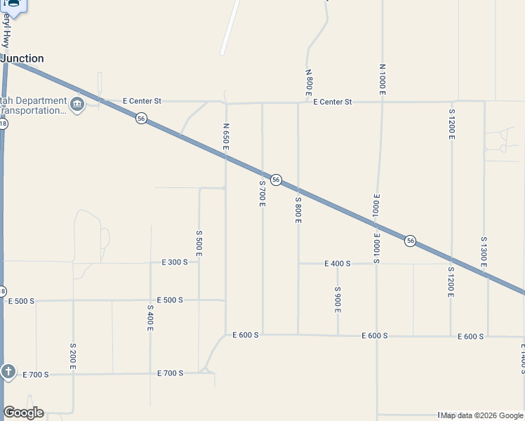 map of restaurants, bars, coffee shops, grocery stores, and more near South 700 East in Iron County
