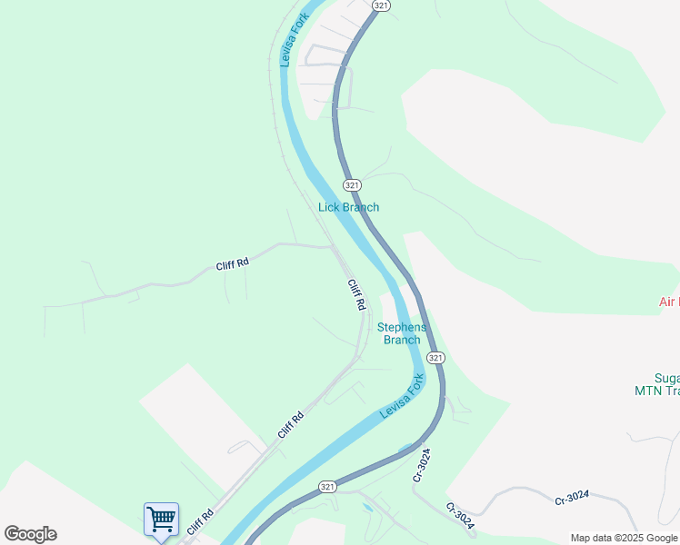 map of restaurants, bars, coffee shops, grocery stores, and more near Stephens Branch Road in Prestonsburg
