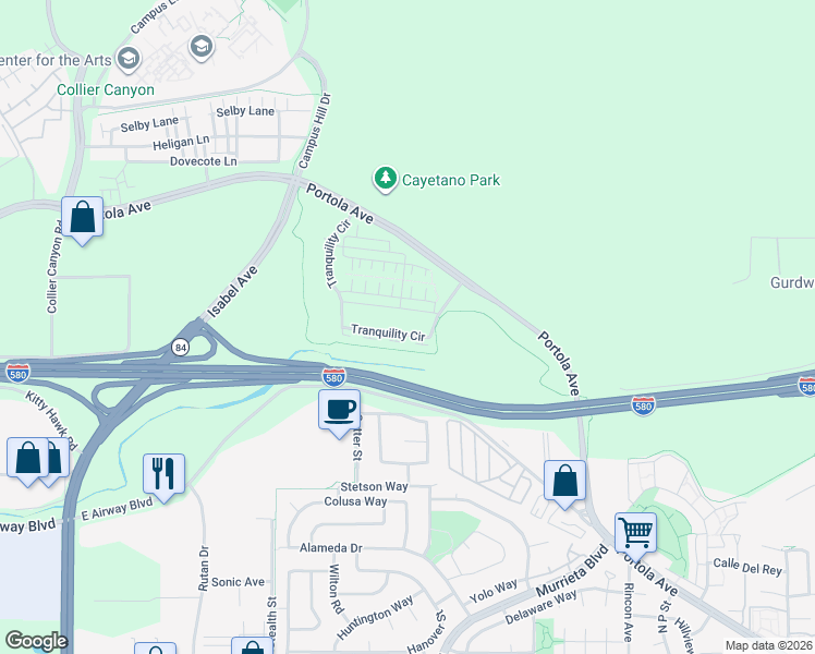 map of restaurants, bars, coffee shops, grocery stores, and more near 772 Tranquility Circle in Livermore