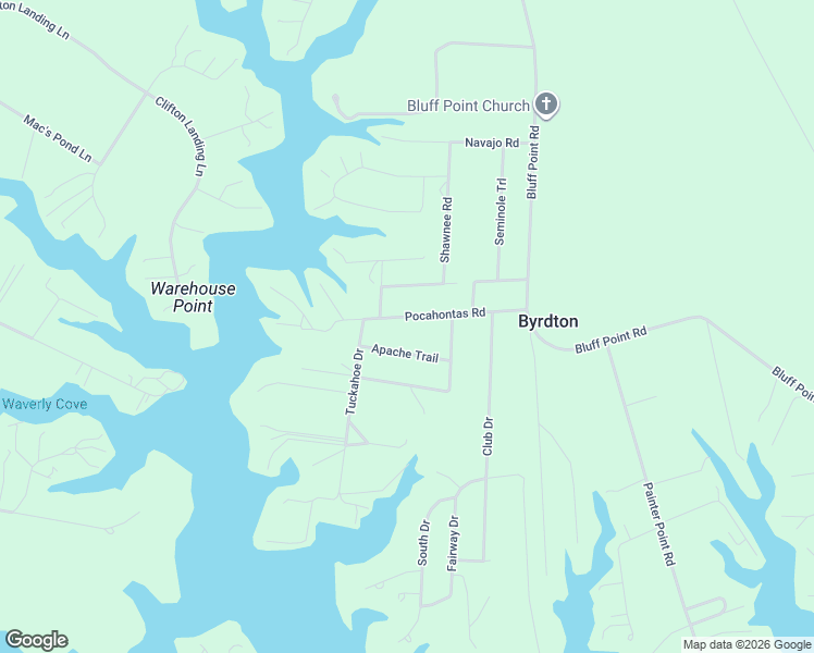 map of restaurants, bars, coffee shops, grocery stores, and more near 261 Pocahontas Road in Kilmarnock