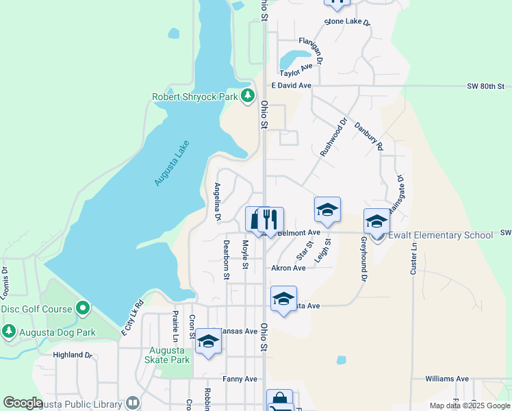 map of restaurants, bars, coffee shops, grocery stores, and more near 4 Tipperary Court in Augusta