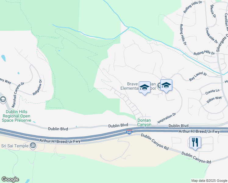 map of restaurants, bars, coffee shops, grocery stores, and more near 10630 Roys Hill Lane in Dublin