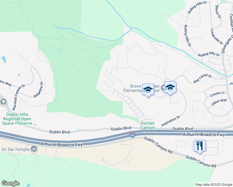 map of restaurants, bars, coffee shops, grocery stores, and more near 10630 Roys Hill Lane in Dublin