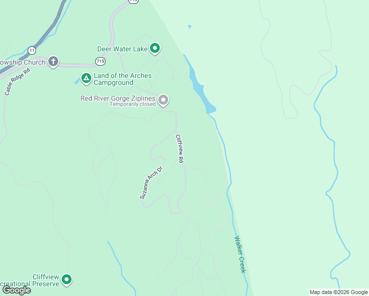 map of restaurants, bars, coffee shops, grocery stores, and more near Cliffview Road in Campton