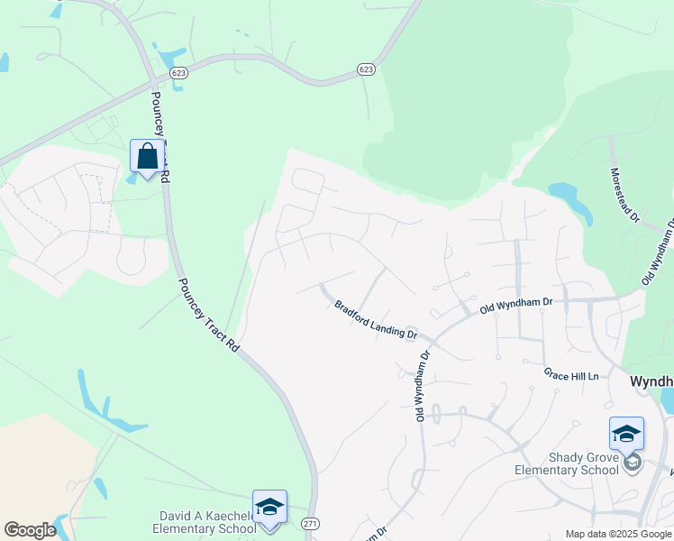map of restaurants, bars, coffee shops, grocery stores, and more near 12336 Bradford Landing Way in Glen Allen