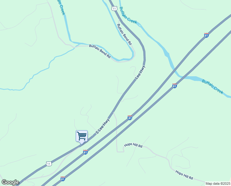 map of restaurants, bars, coffee shops, grocery stores, and more near 3086 South Lee Highway in Glasgow
