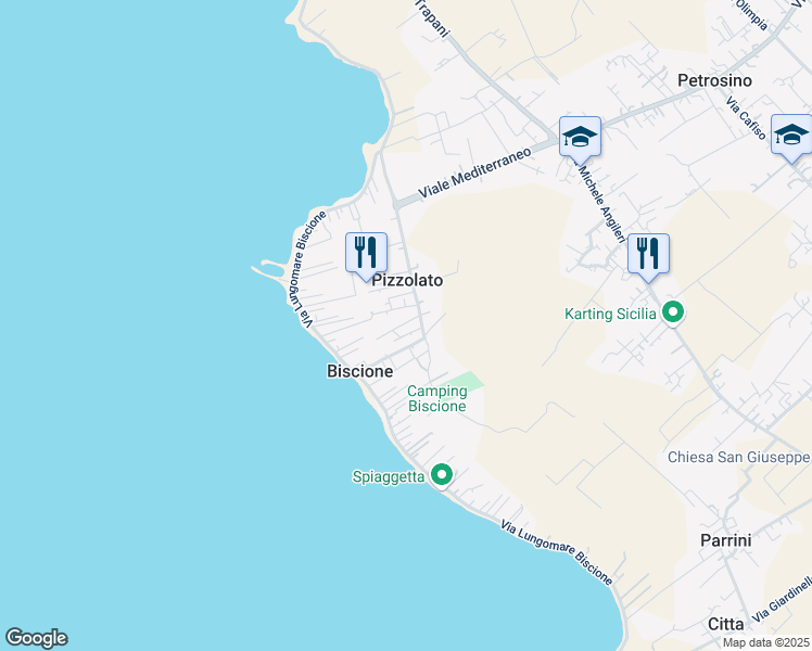 map of restaurants, bars, coffee shops, grocery stores, and more near 9 Traversa III T in Biscione