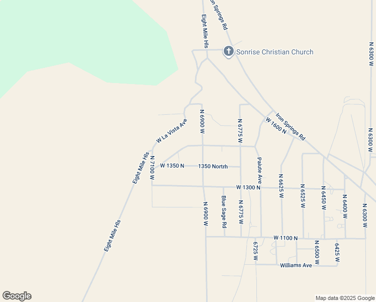 map of restaurants, bars, coffee shops, grocery stores, and more near 6957 West Camino Verda in Cedar City