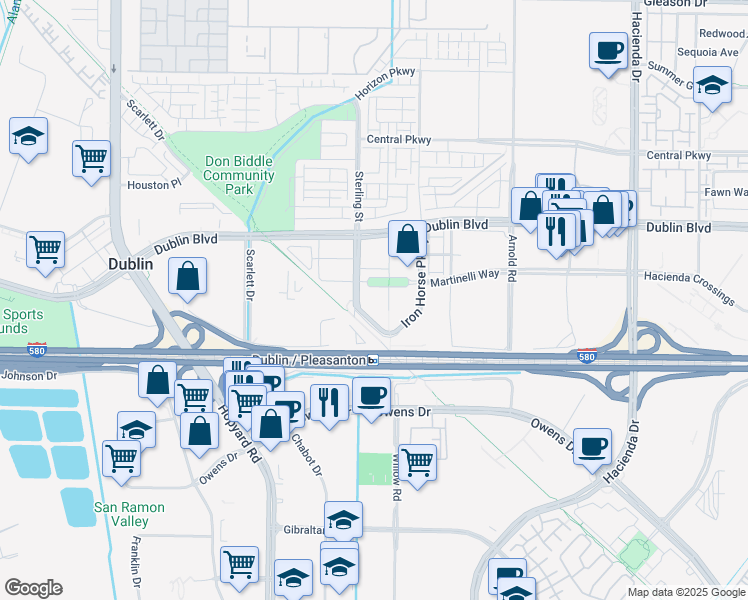 map of restaurants, bars, coffee shops, grocery stores, and more near 152 Campbell Green in Dublin