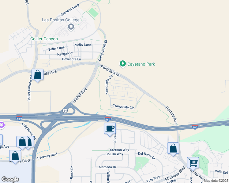 map of restaurants, bars, coffee shops, grocery stores, and more near 319 Basswood Common in Livermore