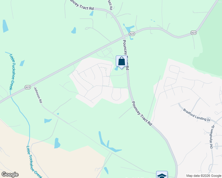 map of restaurants, bars, coffee shops, grocery stores, and more near 7039 Benhall Circle in Glen Allen