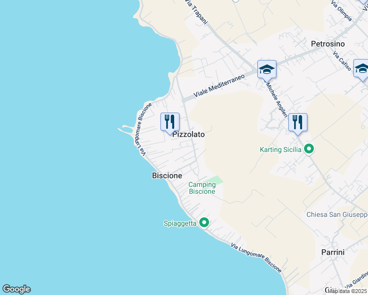 map of restaurants, bars, coffee shops, grocery stores, and more near 9 Traversa III T in Biscione