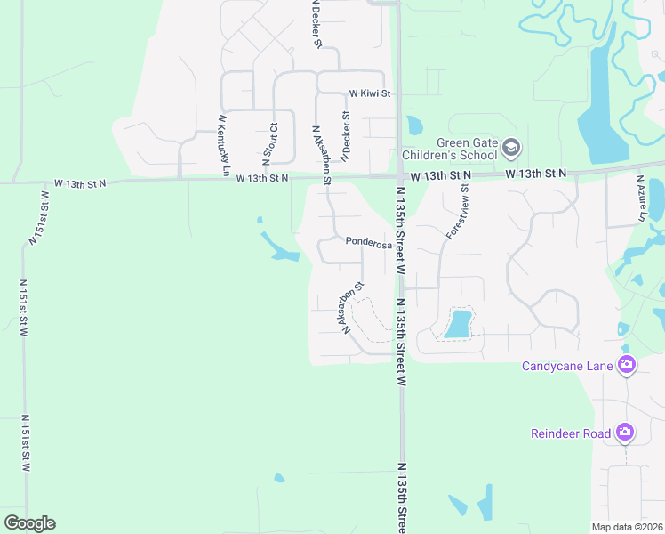 map of restaurants, bars, coffee shops, grocery stores, and more near 13813 West Alderny Street in Wichita