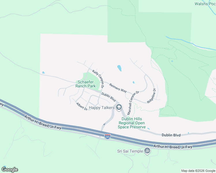 map of restaurants, bars, coffee shops, grocery stores, and more near 7635 Red Hills Court in Dublin