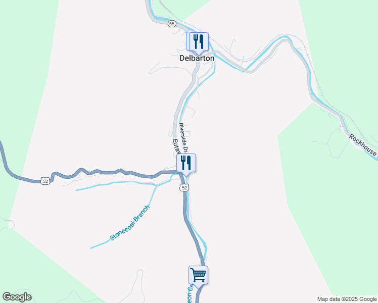 map of restaurants, bars, coffee shops, grocery stores, and more near Farley Avenue in Delbarton