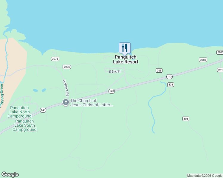 map of restaurants, bars, coffee shops, grocery stores, and more near 500 East Fishermans Lane in Panguitch