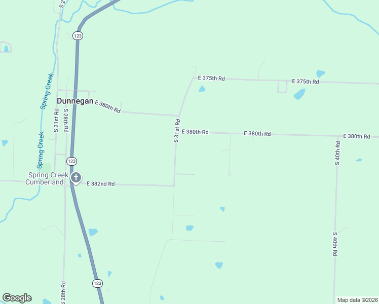 map of restaurants, bars, coffee shops, grocery stores, and more near 318 East 380th Road in Fair Play