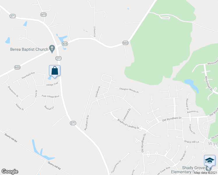 map of restaurants, bars, coffee shops, grocery stores, and more near 12491 Donahue Road in Glen Allen
