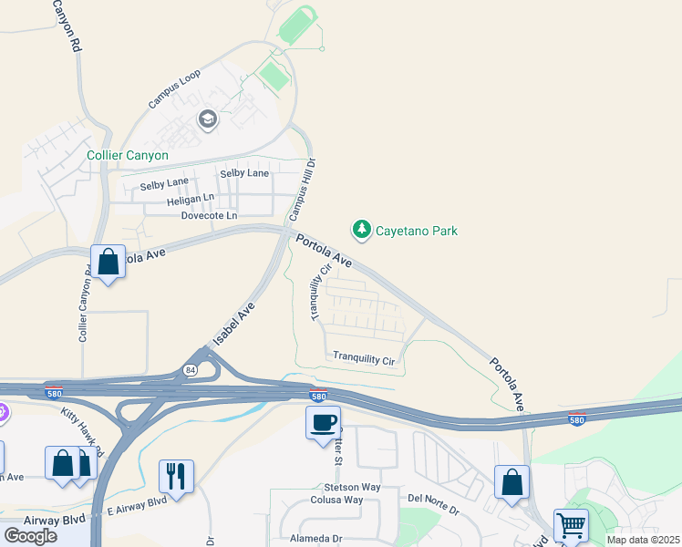 map of restaurants, bars, coffee shops, grocery stores, and more near 156 Teasel Common in Livermore
