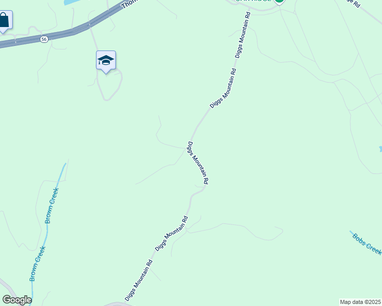 map of restaurants, bars, coffee shops, grocery stores, and more near Diggs Mountain Road in Nelson County