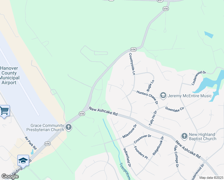 map of restaurants, bars, coffee shops, grocery stores, and more near 11112 Great Meadows Court in Mechanicsville