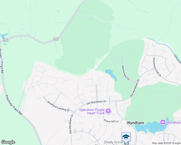 map of restaurants, bars, coffee shops, grocery stores, and more near 12500 Amershire Lane in Glen Allen