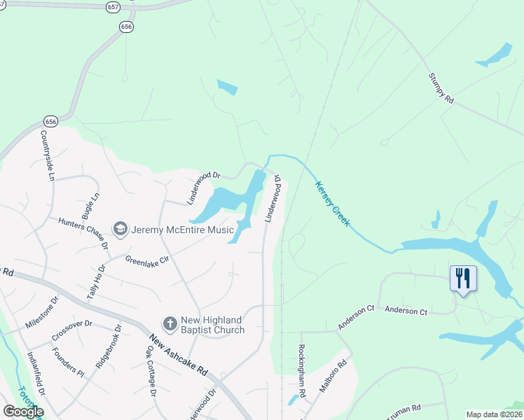 map of restaurants, bars, coffee shops, grocery stores, and more near 11115 Linderwood Drive in Mechanicsville