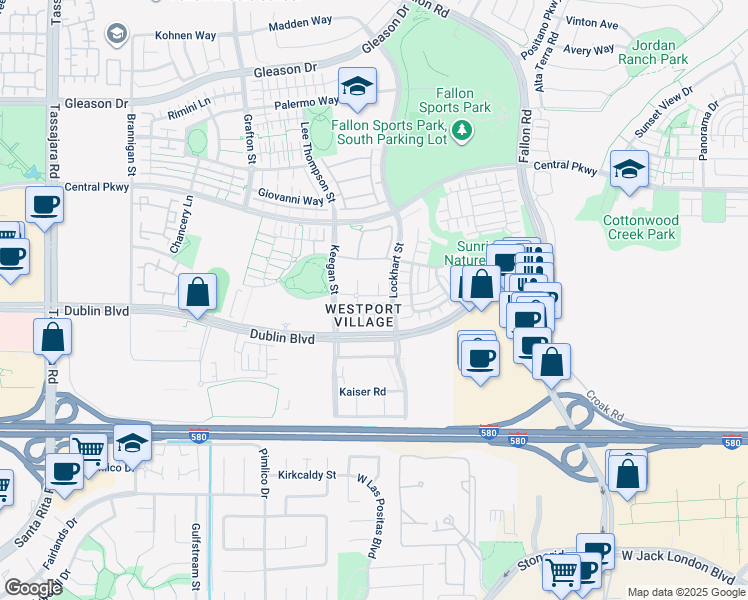 map of restaurants, bars, coffee shops, grocery stores, and more near 4063 Kinsale Street in Dublin